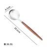 Vajilla portuguesa de acero inoxidable con mango de clip de imitación de madera de estilo occidental, cuchillo para carne de acero inoxidable, tenedor y cuchara, caja de regalo, juego de cinco piezas