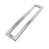 Manija de puerta de vidrio de acero inoxidable manija de puerta de tubo cuadrado simple nuevo hardware de reposabrazos cepillado ventas directas de fábrica