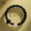 Pulsera de sándalo verde natural para hombre, cuentas para jugar, pulsera alta de bambú para estudiante, examen, costa, estilo retro, regalo