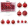 Decoração de Natal para produto novo transfronteiriça bolas decorativas bolas galvanizadas conjunto de bolas de Natal de plástico 100 peças Enfeites para árvore de Natal 3/4/6