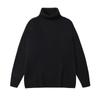 Suéter gola alta preto masculino inverno forrado com lã espessado solto estilo preguiçoso camisa para usar por baixo suéter interno de alta qualidade