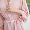 Moda de baño Pijama Bata Kimono de Mujer Boda Dama de honor Boda Cárdigan Fino Maquillaje Señoras Camisón Sexy Seda