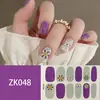 12 Dedos Blanco Sin Hornear Calcomanía para Uñas Calcomanía Completa Impermeable y Duradera Parche de Uñas para Arte de Uñas Estilo Simple Calcomanía para Uñas Película de Esmalte para Uñas