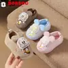 Pantuflas de Algodón para Niños Bobodou Antideslizantes Lindos de Dibujos Animados Cálidas Zapatos de Algodón Invierno Interior Hogar Pantuflas de Algodón para Niños Pequeños Al Por Mayor
