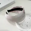 Faixa de Cabeça Larga de Lã Retrô Outono e Inverno para Mulheres, Luxo Acessível de Alta Qualidade, Cor Lisa, Faixa de Cabeça Versátil de Topo Alto, Acessórios de Cabelo para Lavar o Rosto para Mulheres