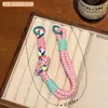 Colgante de Cordón Multifuncional de Colores, Correa Personalizada Anticaída para Teléfono, Llavero, Correa Larga Tejida Trendy de Dopamina para Bolso
