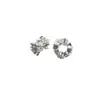 6 Aleación Zirconia Incrustada Cuentas Espaciadoras Accesorios Forma de Llanta Ágata Redonda Cristal Pulsera DIY Joyería Mayoreo