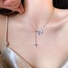 Colar Conjunto de seis peças com 6 unidades, colar feminino com borla, degradê de cristal de gelo e pérolas, corrente de clavícula de alta qualidade