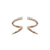 Pendientes Color Champagne para Mujer, Pendientes de Tachuela de Onda Espiral, Pendientes de Tachuela Giratorios de Línea, Estilo Minimalista, Accesorios para Orejas de Nicho