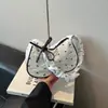 Bolso de hombro con lazo transfronterizo, estilo minimalista, nueva colección de moda 2025 para mujer, bolso tote dulce y plisado
