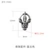 Plata de Ley S925 Estilo Retro Tibetano Wen Jugar Vajra Mazo Discípulo Cuentas Accesorios Pulsera de Cuentas Tejida a Mano Accesorios de Acabado