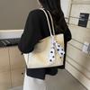 Bolsa Grande Capacidade para Lazer e Trabalho Feminina 2024 Nova Moda Versátil Bolsa de Ombro Bolsa Tote Portátil de Alta Qualidade