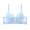 Copa delgada de algodón transfronterizo talla grande accesorio de cierre sujetador de ajuste de leche encaje recogido con aro sexy ropa interior para damas al por mayor