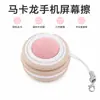 Limpiador de Pantalla de Teléfono Portátil Estilo Macarrón, Paño Limpiador de Lentes para Gafas, Herramienta de Limpieza de Gamuza con Correa para Colgar