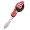 Herramienta Combinada Tres en Uno para Camping al Aire Libre (Cuchillo, Tenedor y Cuchara), Navaja Plegable Multifuncional Práctica, Cuchillo de Mesa Pequeño, Abrebotellas, Portátil