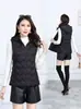 Chaleco de Algodón para Mujer Otoño e Invierno Estilo Nuevo Chaleco Corto Moda Estilo Coreano Chaleco Ligero Chaleco con Capucha de Algodón Chaqueta de Algodón