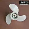 Hélice de Popa de 6-8 HP, Adequada para Máquina de Popa Yamaha, Hélice Marinha de Liga de Alumínio