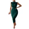 Vestidos de Mujer Transfronterizos Más Vendidos en Europa y América, Faldas Largas de Mujer Plisadas Elegantes y Sexy para Otoño e Invierno