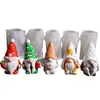 Novo Molde de Gnomo de Natal Boneco Anão de Natal Estatueta Papai Noel Vela Molde de Silicone