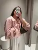 Ropa Europea y Americana para Mujer Transfronteriza Primavera Nuevo Estilo Chaqueta Corta Holgada y Versátil con Mangas de Globo y Solapa Primavera Nuevo Estilo