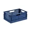 Cesta de Frutas Plegable Cocina Fruta Plástico Plegable Cesta Fabricante En Stock Logística Rotación Estante Apilable Caja de Almacenamiento