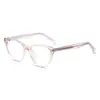 Gafas Graduadas Personalizadas Estilo Callejero Retro Europeo y Americano Anti Luz Azul 87008 Monturas Cat-Eye Lisas de Influencer de Moda