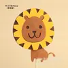 Pastel para Hornear Decoración Amarillo Fieltro Árbol de Otoño Animales del Bosque Adorno para Pastel Disfrazar