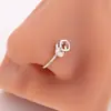 Amazon Tachuela Geométrica Simple con Circonita en Forma de U para Nariz Pinza Versátil para Nariz Aro para Nariz sin Perforación para Mujeres Modelo Nuevo No Necesita Perforación