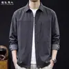 "Estilo Montaña Exterior Viento" Camisa de Manga Larga con Solapa para Hombre Primavera Otoño Nueva Marca de Moda Holgada Casual Ropa Exterior Talla Grande