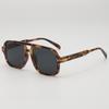 2025 retro doble puente montura grande gafas de sol pequeñas a prueba de rayos UV estilo coreano viaje al aire libre decorativas gafas planas