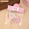 Novo Estilo Presilha de Cabelo com Morango, Strass e Pérola, Presilha Lateral Doce e Delicada para Meninas, Presilha Bico de Pato de Alto Valor para Franja
