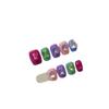 [Imagen real original] Parche de uñas con diseño de armadura manual, color diamante, arcoíris y diamantes, para uñas postizas