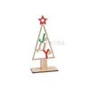 Decoraciones Navideñas Árbol de Navidad de Madera Adornos de Escritorio Regalos Creativos para las Fiestas Decoración para Fiestas Productos de Madera