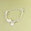 Pulsera de Plata Pura Rey Ciervo Dorado Diseño Artístico de Nicho DIY Hecho a Mano Pixiu Trenzado de Buena Fortuna Joyería para Mujer Nueva Llegada