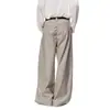 2026 nuevos pantalones de estilo americano, corte limpio, sencillos, de doble pinza, fluidos, con caída, de pierna ancha, tipo guadaña, pantalones largos de moda para hombres y mujeres