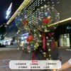 Puesto de bola de olas Rojo de moda luminoso fuego con luz globo flor luminoso para empujar ramo material rosa gas