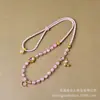 Corrente de Pescoço Thangka Estilo Xizang, Corrente de Colar Artesanal com Contas de Cristal Artificial, Corrente de Amuleto Tailandês, Corrente para Suéter Feminino