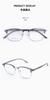 Nueva Moda para Hombre Negocios Montura Cuadrada Ceja Estante Montura de Gafas Tendencia de Moda Mismo Estilo Xiaohongshu Aleación Montura Completa