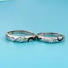 Anillo Sencillo de Amor para Pareja para Hombres y Mujeres Regalo del Día de San Valentín Moda Anillo Abierto con Goteo de Pegamento Anillo de Par en Forma de Corazón
