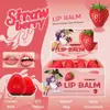 Bálsamo Labial de Morango para Comércio Exterior Transfronteiriço, Gelatina Labial Hidratante e Hidratante, Clareador de Linhas Finas dos Lábios, Esfoliante de Pele Morta, Máscara Labial Nutritiva, Gelatina Labial