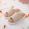 Chinelos de Linho Four Seasons para Casa para Mulheres Dormitório Interno Casuais Novo Estilo Par Listrado Solado Macio Chinelos Externos para Homens Verão