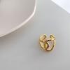Anillo minimalista de metal para mujer, estilo blogger europeo y americano, de plata de ley 925, elegante, personalizado, con nudo cruzado, anillo abierto
