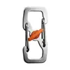 1 # Mini Mosquetón de Acero Inoxidable en Forma de Z, Accesorio de Ferretería con Cierre, Mosquetón Decorativo de Liberación Rápida para Mochila EDC de Doble Dirección