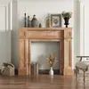 Mueble de chimenea vintage estilo francés, soporte de chimenea minimalista estilo americano, mueble de chimenea decorativo para entrada de sala de estar de casa de huéspedes