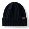 Gorro de Punto Canalé Cálido de Cachemir para Otoño e Invierno Versátil Protección para las Orejas Gorro de Lana a Prueba de Frío Gorro de Punto Simple
