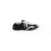Edición Piel de Vaca Cuero Genuino Aumentador de Altura 3cm Zapatos Deportivos Casuales Forrest Gump para Mujer Bloqueo de Color con Cordones Zapatos de Plataforma Suela Plana Ballet Zapatos de Entrenamiento Alemanes