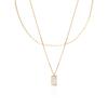 Collar de Acero Titanio Fritillaria Blanca de Alta Calidad Doble Capa Lujo Ligero Nicho Apilado Cadena Clavícula Joyería Cadena Clavícula Elegante para Mujer
