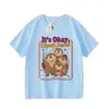 Plano de Transformação do Castor Rei Castor Camiseta Infantil de Algodão Puro Manga Curta Roupa de Verão Hoppers Meninos e Meninas Blusa de Meia Manga