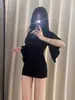 Vestido de un hombro estilo chica hot de deseo puro para mujer, de alta calidad, corte ajustado, falda corta ajustada con pliegues ajustados a la cadera