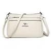Bolso Cruzado de Cuero Suave de Gran Capacidad, Nuevo, Elegante y Versátil, de Gama Alta, para Madres y Abuelas de mediana edad